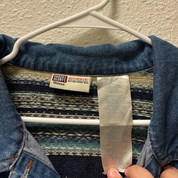Faded glory denim/sweater jacket - Picture 4 of 9